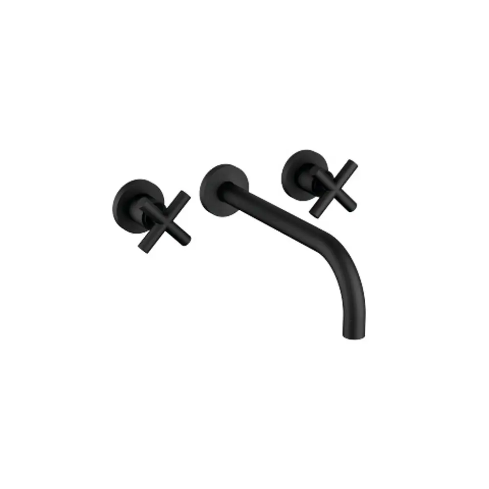Dornbracht-TARA.-Waschtisch-Wandbatterie-ohne Ablaufgarnitur-Ausladung 240mm-schwarz matt, 36717892-33 Galeriebild 1